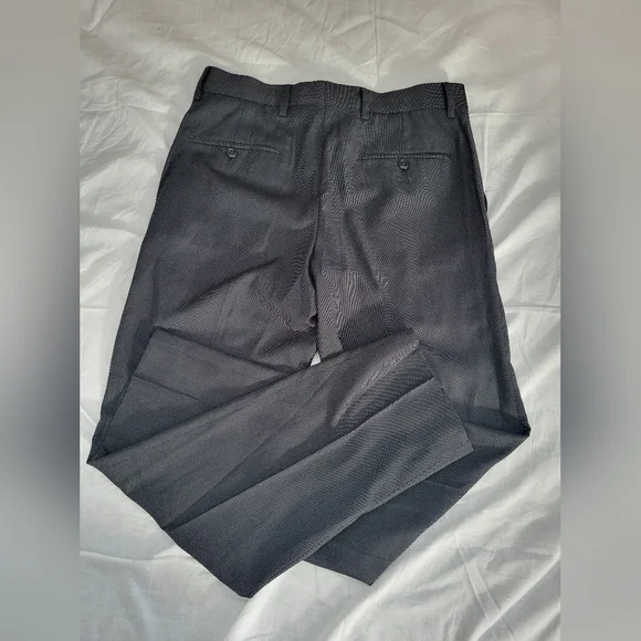 JF J. Ferrar black small check 2 piece slim fit suit pant and jacket 36R